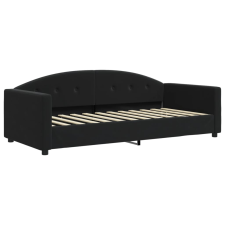 vidaXL fekete bársony kanapéágy 90 x 200 cm (354140) ágy és ágykellék