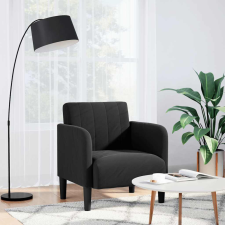 vidaXL Fekete bársony kanapészék karfás szék 54 cm bútor