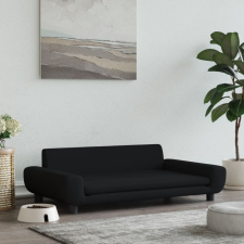 vidaXL fekete bársony kutyaágy 100 x 54 x 33 cm szállítóbox, fekhely kutyáknak
