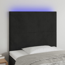 vidaXL fekete bársony LED-es fejtámla 100x5x118/128 cm ágy és ágykellék
