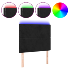vidaXL fekete bársony LED-es fejtámla 100x5x118/128 cm (3122328) ágy és ágykellék