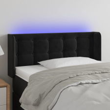 vidaXL fekete bársony LED-es fejtámla 103 x 16 x 78/88 cm ágy és ágykellék