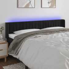 vidaXL fekete bársony LED-es fejtámla 163 x 16 x 78/88 cm ágy és ágykellék