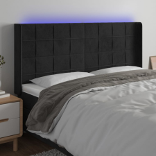 vidaXL fekete bársony LED-es fejtámla 163x16x118/128 cm ágy és ágykellék