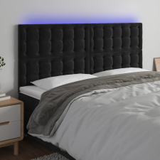 vidaXL fekete bársony LED-es fejtámla 180x5x118/128 cm ágy és ágykellék