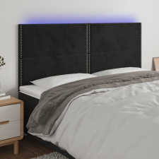 vidaXL fekete bársony LED-es fejtámla 180x5x118/128 cm ágy és ágykellék