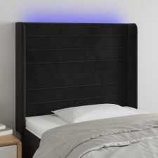 vidaXL fekete bársony LED-es fejtámla 83x16x118/128 cm ágy és ágykellék