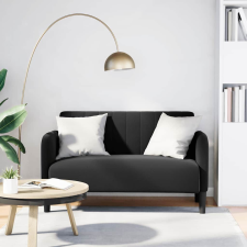 vidaXL fekete bársony loveseat kanapé 109 cm bútor