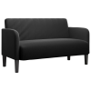 vidaXL fekete bársony loveseat kanapé 109 cm (4100592)