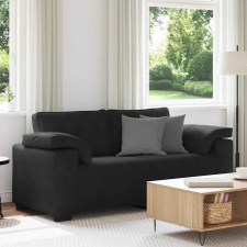 vidaXL fekete bársony loveseat kanapé 140 cm bútor