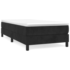 vidaXL fekete bársony rugós ágy matraccal 80 x 200 cm (3144299) ágy és ágykellék