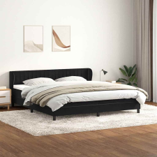 vidaXL fekete bársony rugós ágy matracokkal 200x210 cm ágy és ágykellék