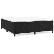 vidaXL fekete bársony rugós ágykeret 180x200 cm (3121134) ágy és ágykellék