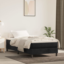 vidaXL fekete bársony rugós ágykeret 90x200 cm ágy és ágykellék