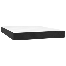 vidaXL fekete bársony zsebrugós ágymatrac 140 x 220 x 20 cm (4016620) ágy és ágykellék