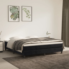 vidaXL fekete bársony zsebrugós ágymatrac 160 x 220 x 20 cm ágy és ágykellék