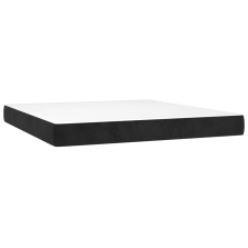 vidaXL fekete bársony zsebrugós ágymatrac 180x200x20 cm (347850) ágy és ágykellék