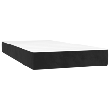 vidaXL fekete bársony zsebrugós ágymatrac 80x220x20 cm (4016596) ágy és ágykellék