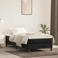 vidaXL fekete bársony zsebrugós ágymatrac 90x190x20 cm ágy és ágykellék