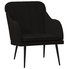 vidaXL fekete bársonyfotel 63 x 76 x 80 cm (351459) bútor