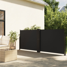 vidaXL fekete behúzható oldalsó napellenző 100 x 600 cm kerti bútor