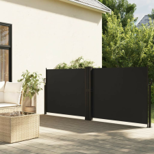 vidaXL fekete behúzható oldalsó napellenző 100 x 600 cm kerti bútor