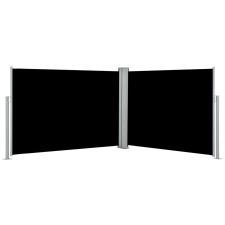 vidaXL fekete behúzható oldalsó napellenző 120 x 1000 cm kerti bútor