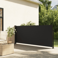 vidaXL fekete behúzható oldalsó napellenző 120 x 600 cm kerti bútor