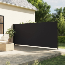 vidaXL fekete behúzható oldalsó napellenző 160 x 600 cm kerti bútor