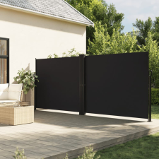 vidaXL fekete behúzható oldalsó napellenző 180 x 1200 cm kerti bútor