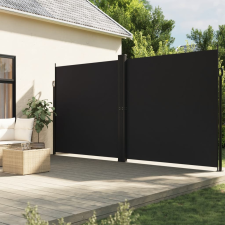vidaXL fekete behúzható oldalsó napellenző 200 x 600 cm kerti bútor