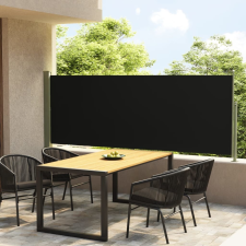 vidaXL fekete behúzható oldalsó terasznapellenző 117 x 300 cm kerti bútor