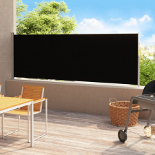vidaXL fekete behúzható oldalsó terasznapellenző 200 x 500 cm kerti bútor
