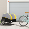 vidaXL Fekete-citromsárga vas teherszállító kerékpár utánfutó 45 kg