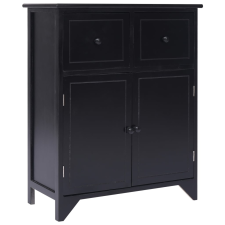 vidaXL fekete császárfa kisszekrény 60 x 30 x 75 cm bútor