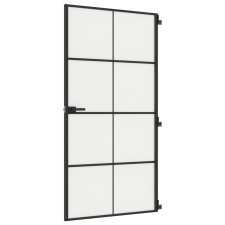 vidaXL fekete edzett üveg és alumínium beltéri ajtó 102,5x201,5 cm (155131) nyílászáró