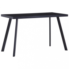 vidaXL Fekete edzett üveg étkezőasztal 120 x 60 x 75 cm bútor