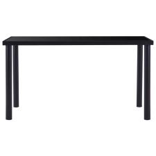 vidaXL fekete edzett üveg étkezőasztal 140 x 70 x 75 cm (281853) bútor