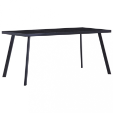 vidaXL Fekete edzett üveg étkezőasztal 180 x 90 x 75 cm bútor