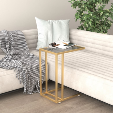 vidaXL fekete edzett üveg számítógép-kisasztal 50 x 35 x 65 cm bútor