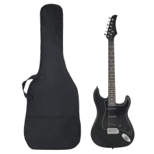 vidaXL fekete elektromos gitár kezdőknek tokkal 4/4 39" gitár és basszusgitár