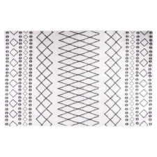 vidaXL fekete és fehér csúszásmentes mosható szőnyeg 80 x 150 cm lakástextília