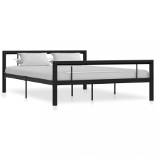 vidaXL Fekete és fehér fém ágykeret 120 x 200 cm ágy és ágykellék
