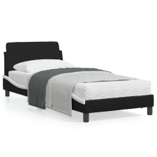 vidaXL fekete és fehér műbőr ágykeret fejtámlával 80 x 200 cm ágy és ágykellék