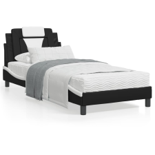 vidaXL fekete és fehér műbőr ágykeret fejtámlával 80 x 200 cm ágy és ágykellék