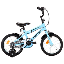 vidaXL fekete és kék gyerekbicikli 14" gyermek kerékpár