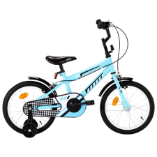 vidaXL fekete és kék gyerekbicikli 16" gyermek kerékpár
