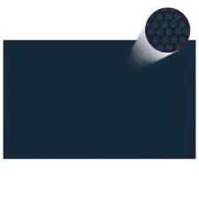 vidaXL Fekete és kék napelemes lebegő PE medencefólia 260 x 160 cm medence kiegészítő