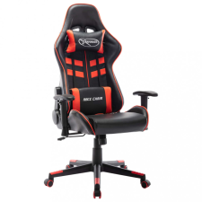 vidaXL Fekete és piros műbőr gamer szék forgószék