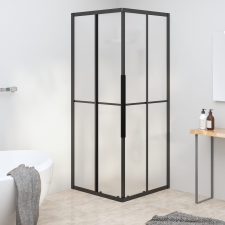vidaXL fekete ESG tejüveg zuhanykabin 70 x 70 x 180 cm kád, zuhanykabin